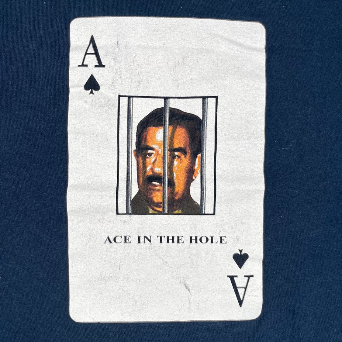 빈티지 Ace In The Hole 사담 후세인 반팔 상품이미지1