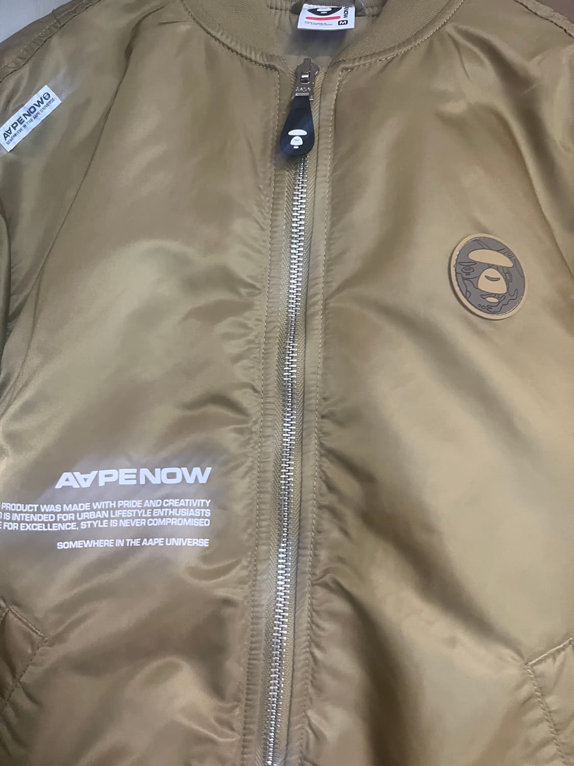 베이프 APE 집업 봄버 재킷 / 새상품급 / 1회착용 상품이미지5