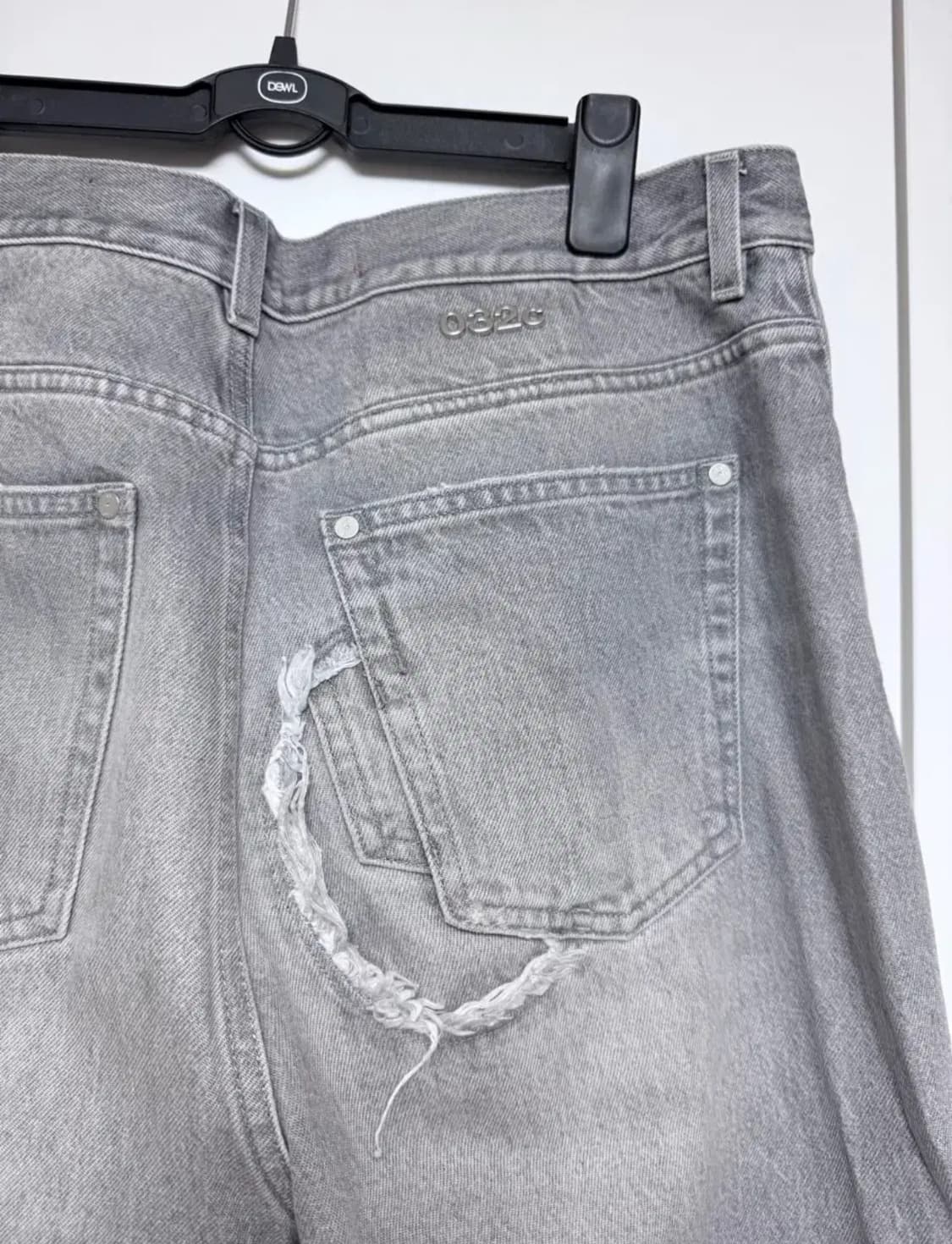 [32] 032c 그레이 블루 와이드 데님 팝니다.  상품이미지4