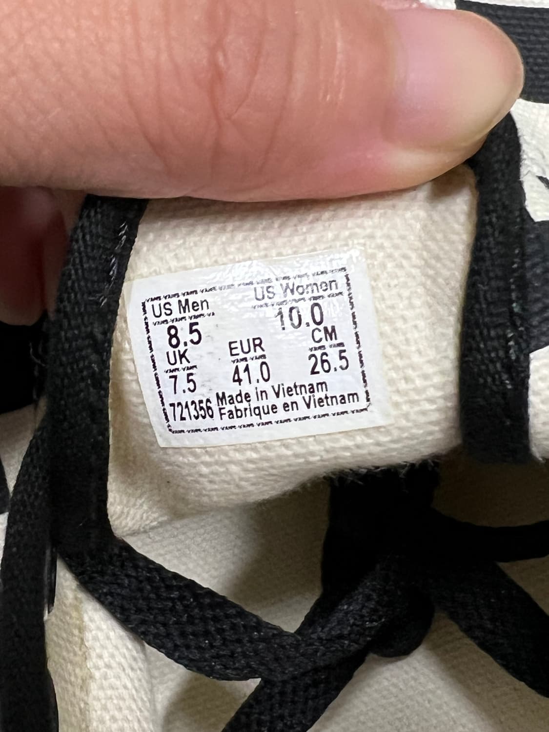 (265) 반스 어센틱 체커보드 화이트/블랙/검솔 상품이미지4