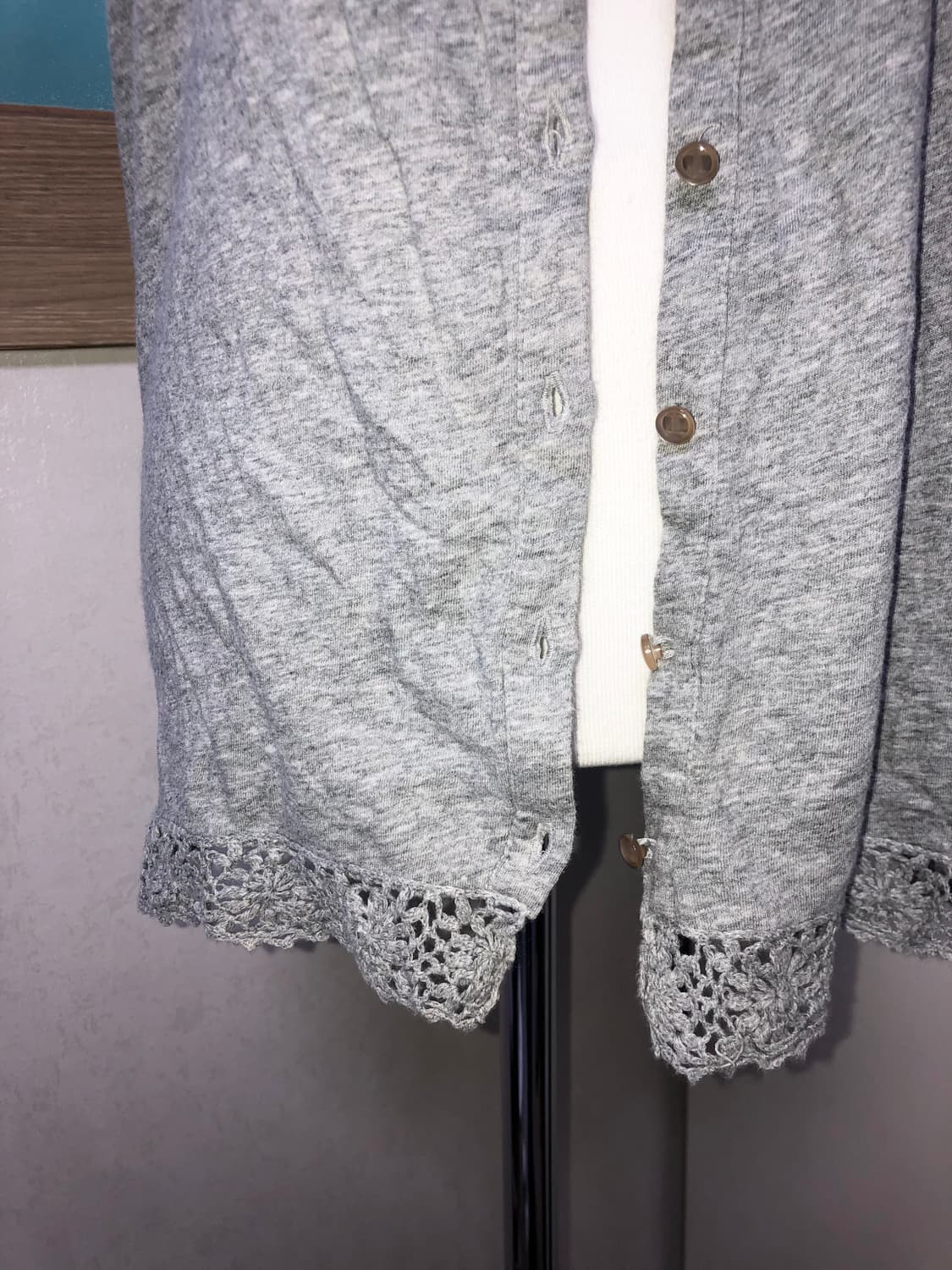 빈티지 y2k 바선생 크로셰 레이어드 슬리브리스 나시 상품이미지7