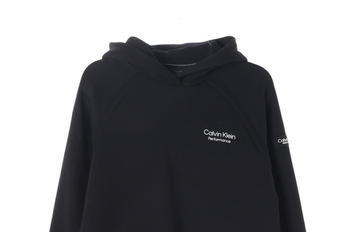 캘빈클라인 퍼포먼스 자수 로고 블랙 후드티 S 상품이미지3