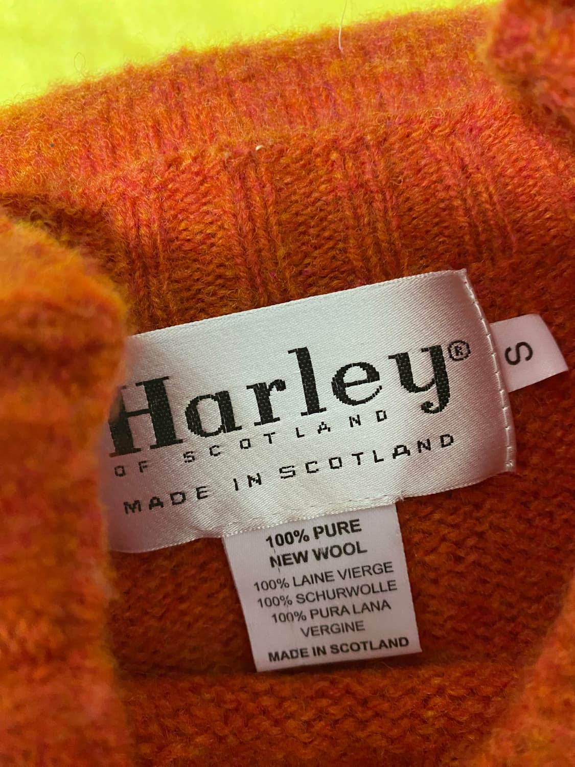 [S] 할리오브스코트랜드 쉐기독 니트 오렌지 상품이미지3
