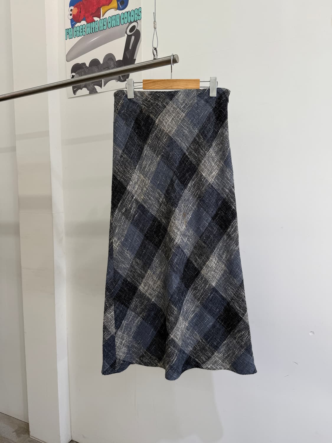 PARIENNE (Made in Japan) 체크 롱스커트 상품이미지1