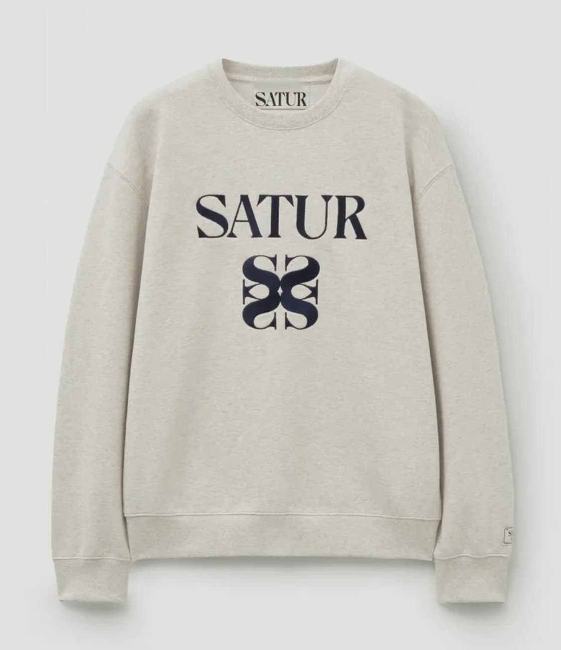 세터 SATUR 클래식 로고 스웨트셔츠 멜란지 맨투맨 아이보리 xs 상품이미지1