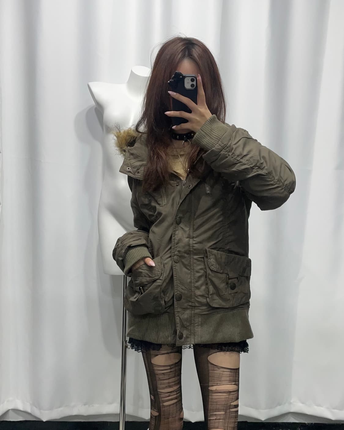 🎸카키 퍼 봄버 자켓🎸 상품이미지1