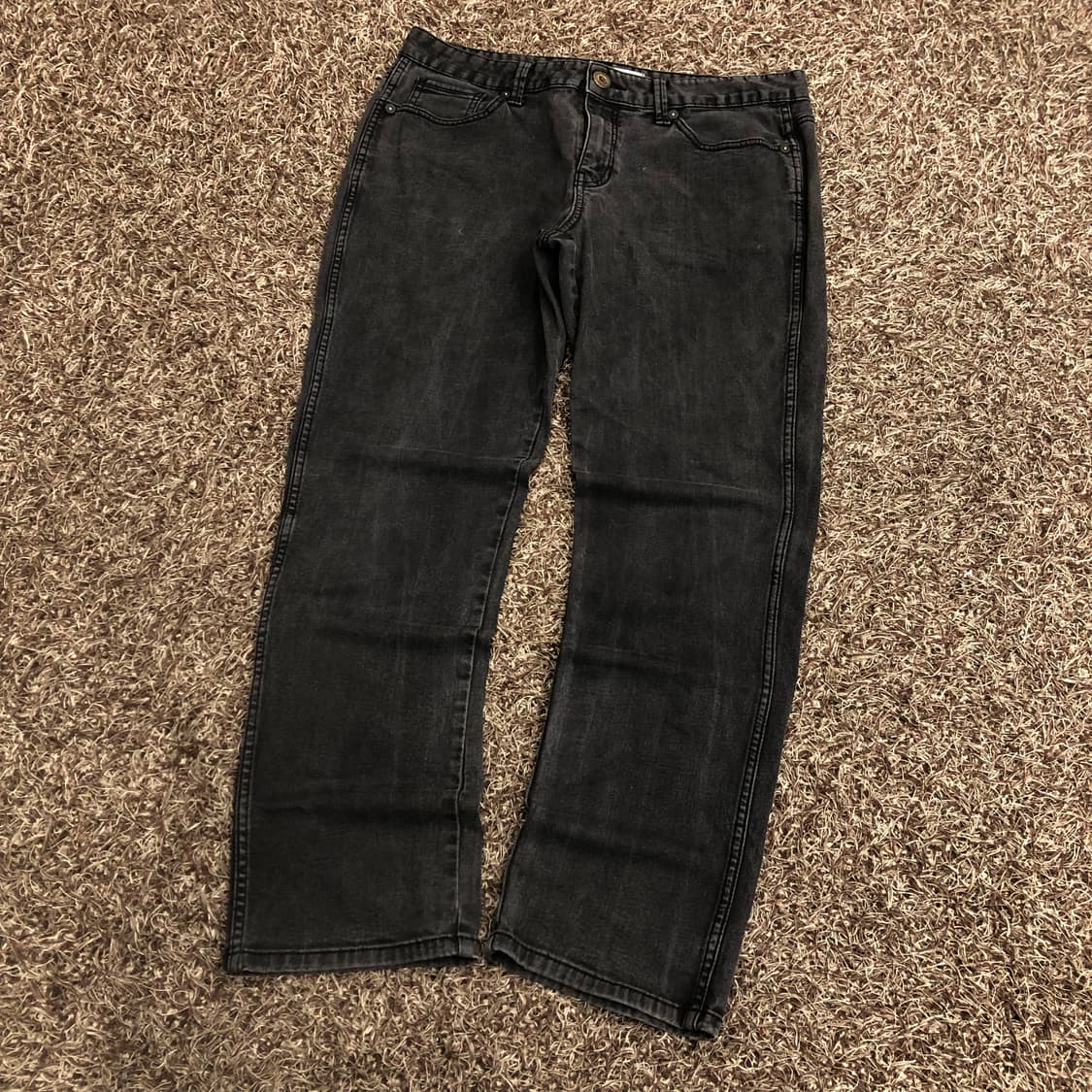 후부 블랙 워싱 데님 팬츠 상품이미지1