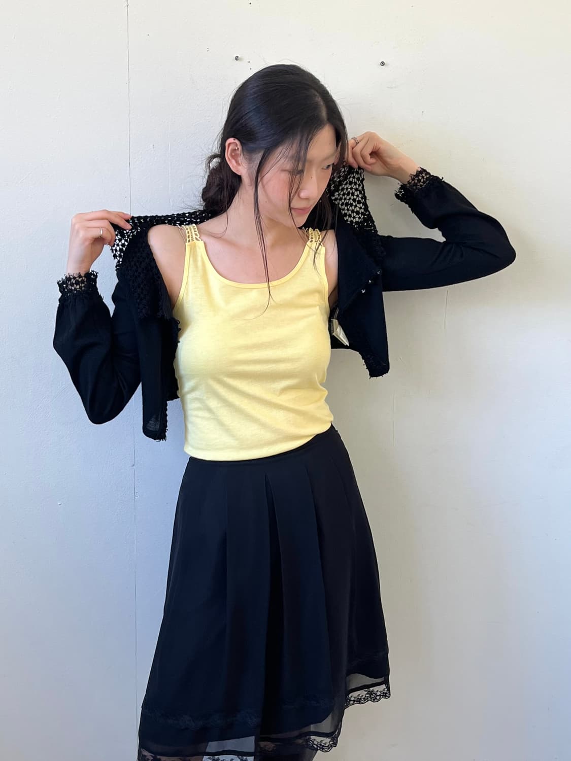 Lrgerfeid 오버 카라 크롭 가디건 상품이미지4