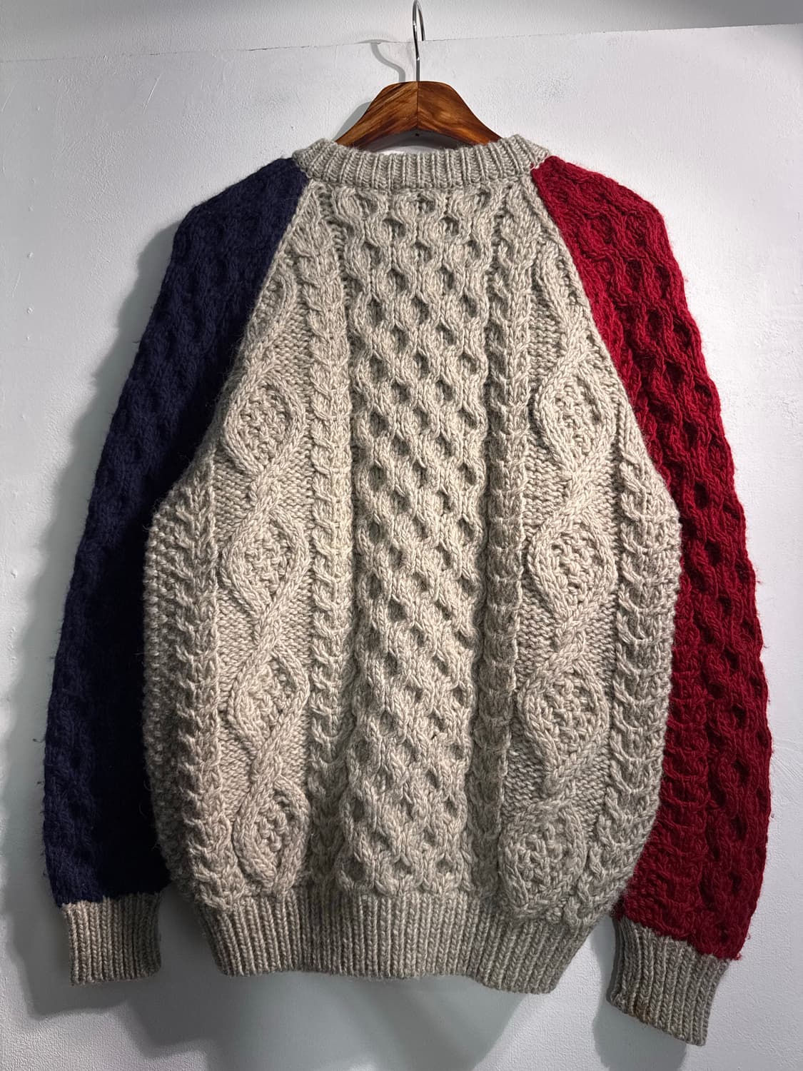 WEBB HANDKNIT 웹 헤비울 핸드니트 울100 가디건 M C506 상품이미지2