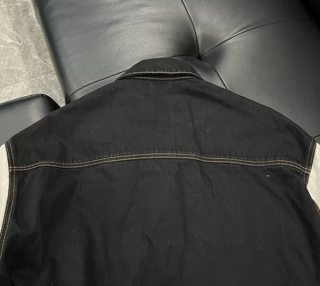 [M] 라프시몬스 투톤 데님 자켓 창모착용 상품이미지7