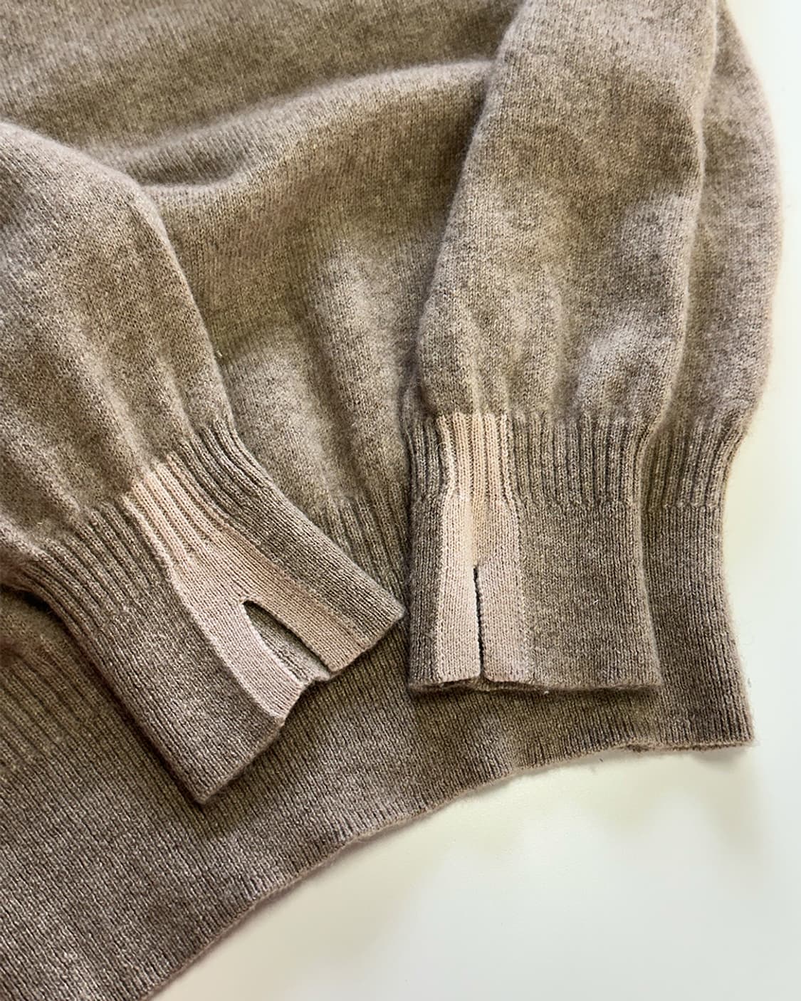 칼라거펠트 캐시미어 100% 니트 베이지 상품이미지3