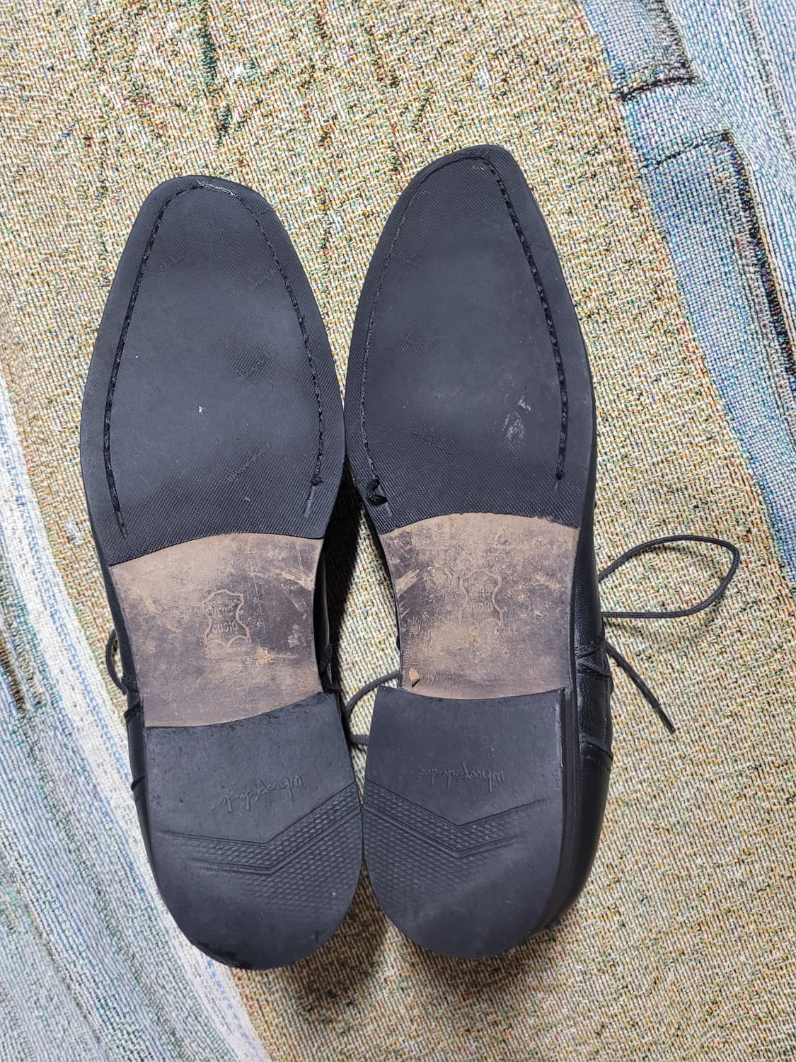 훕데두 레이스 스루 주름가공 레더 부츠 상품이미지7