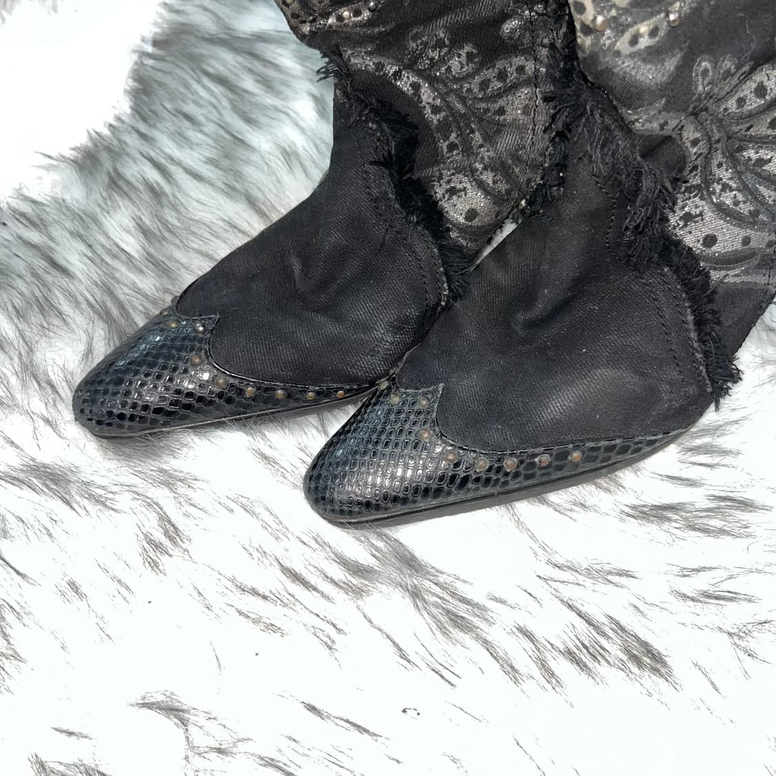 빈티지 그런지 웨스턴 부츠힐 상품이미지4