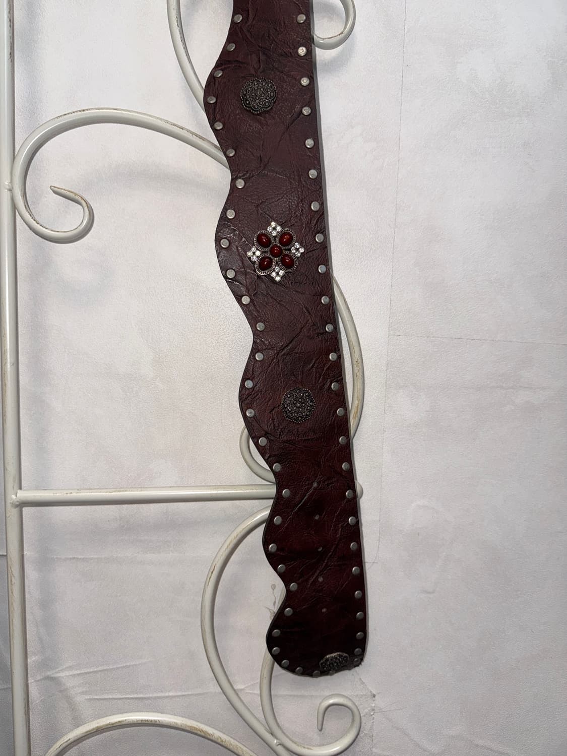 Dark brown bohemian flower gemstone belt 상품이미지7