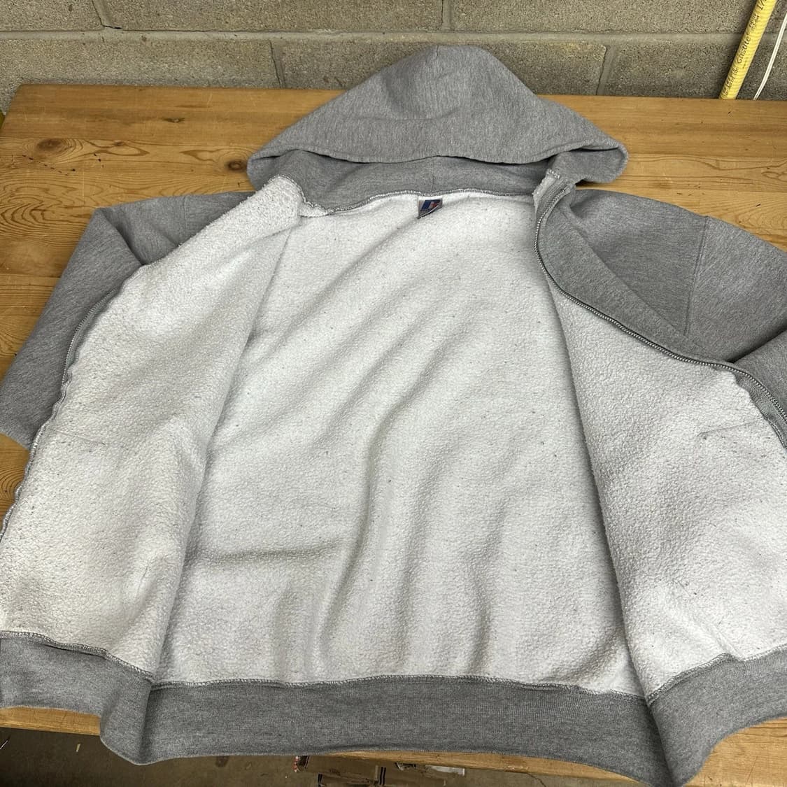 러셀 애슬레틱 빈티지 무지 후드 집업 상품이미지3