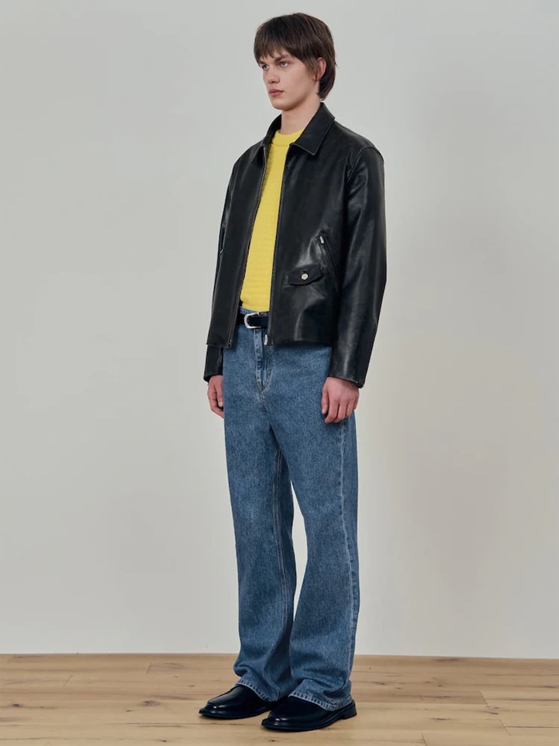 STU Lamb Skin Leather Jacket Black 상품이미지3