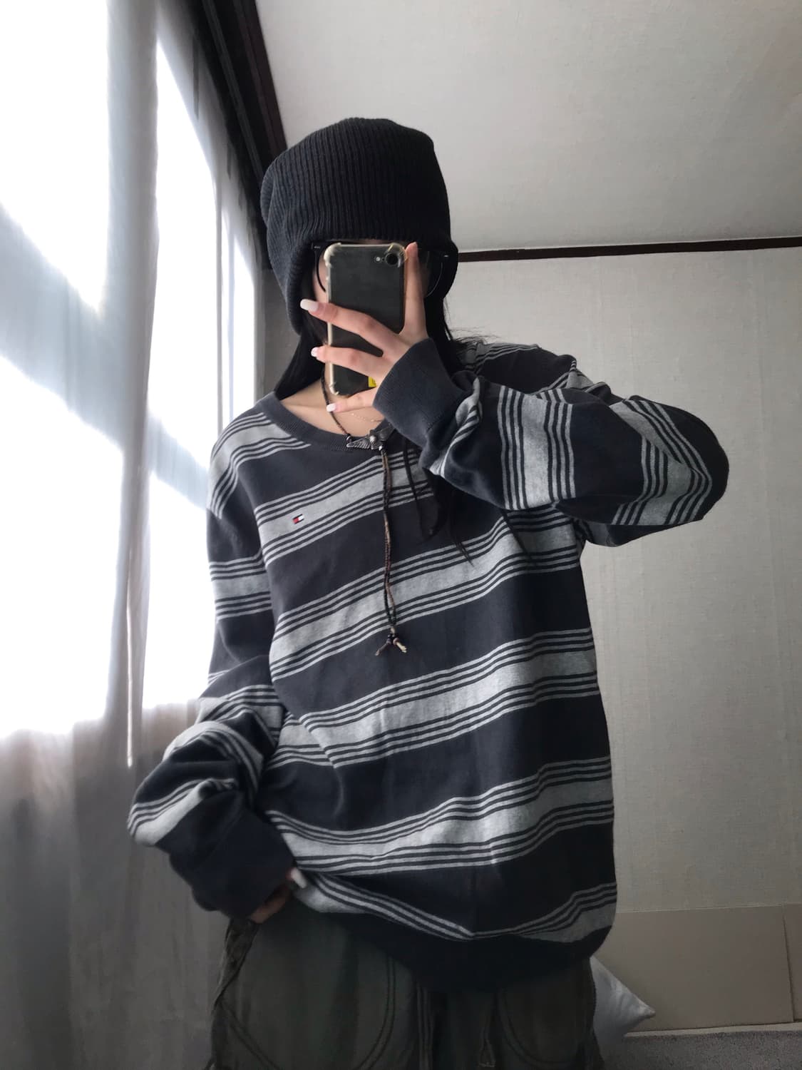 타미힐피거 스트라이프 루즈핏 니트 상품이미지6