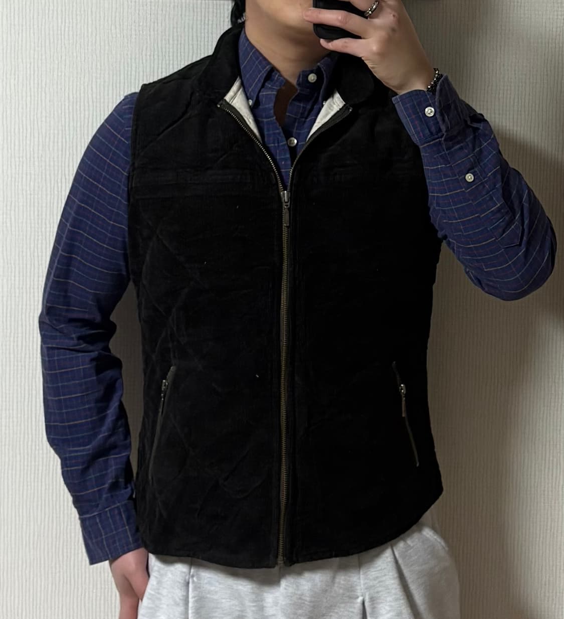 정품 에디바우어 코듀로이 퀼팅 조끼 집업 베스트 상품이미지1