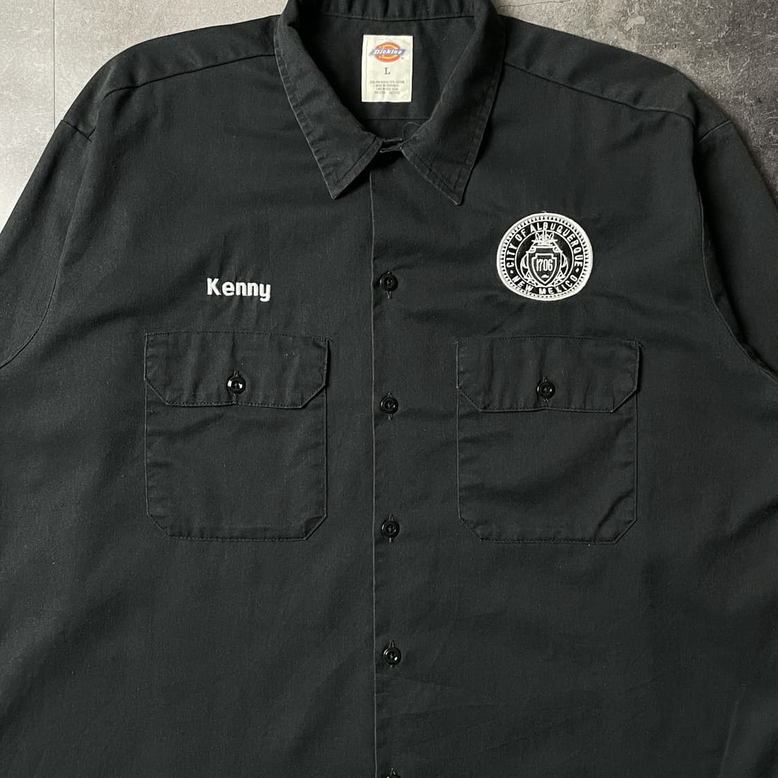 DICKIES 디키즈 빈티지 블랙 플랩포켓 워크 셔츠 A00881 상품이미지3