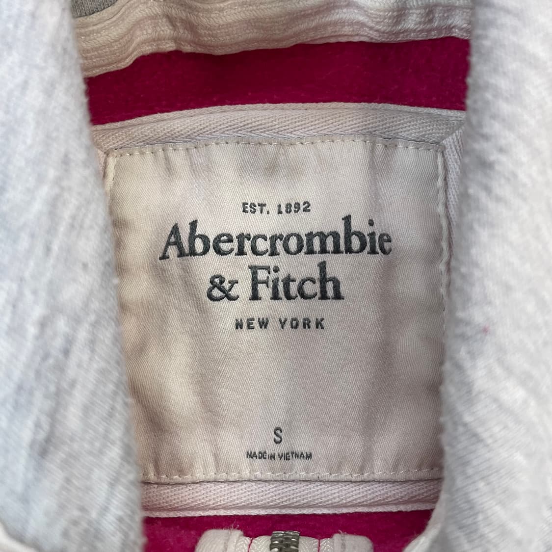 아베크롬비 A&f 로고 후드집업 핑크 상품이미지4