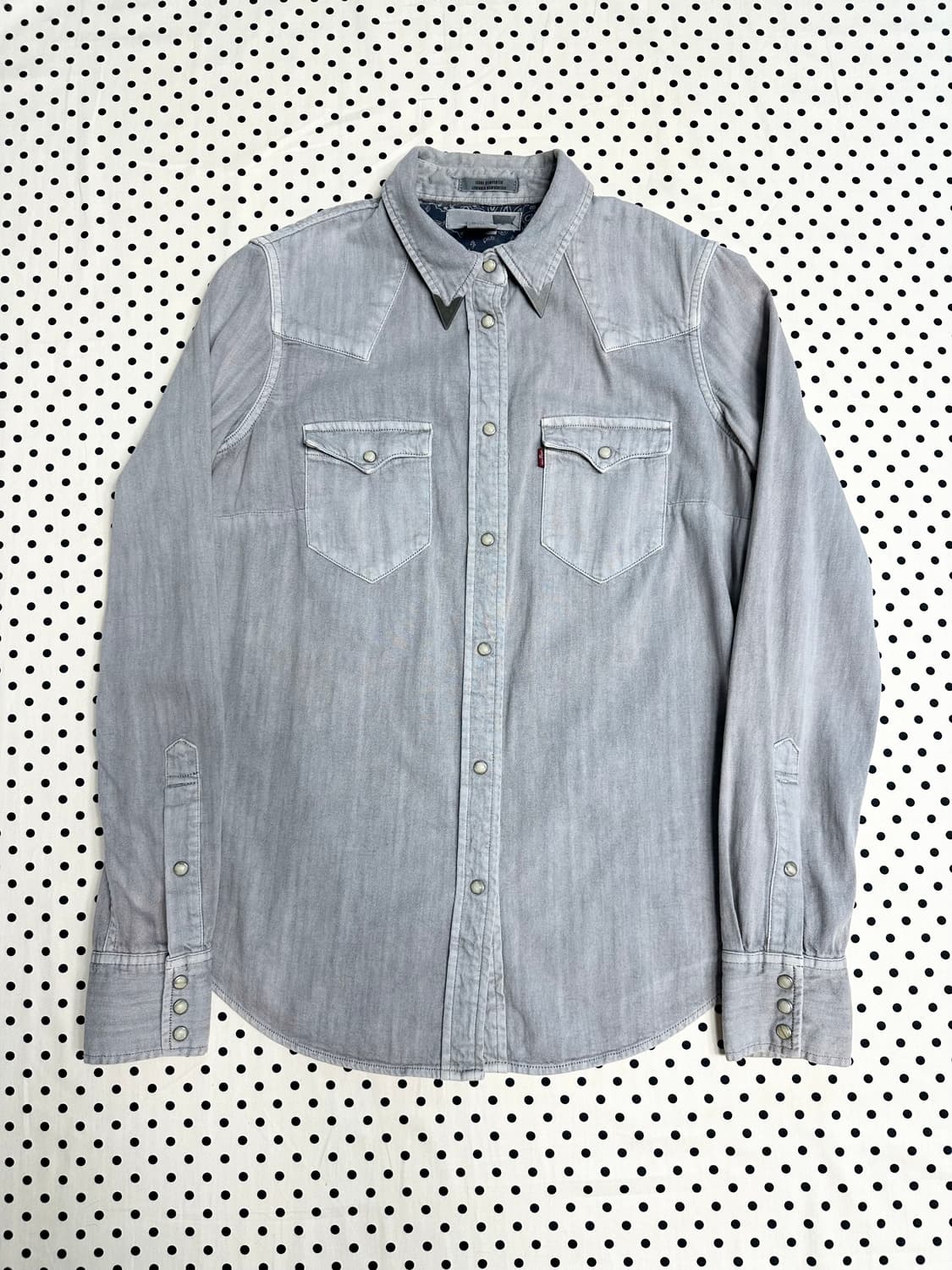 리바이스 웨스턴 스냅버튼 데님셔츠 상품이미지1
