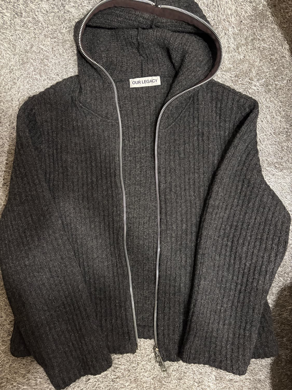 아워레가시 풀집 후드 니트 그레이 48 상품이미지2