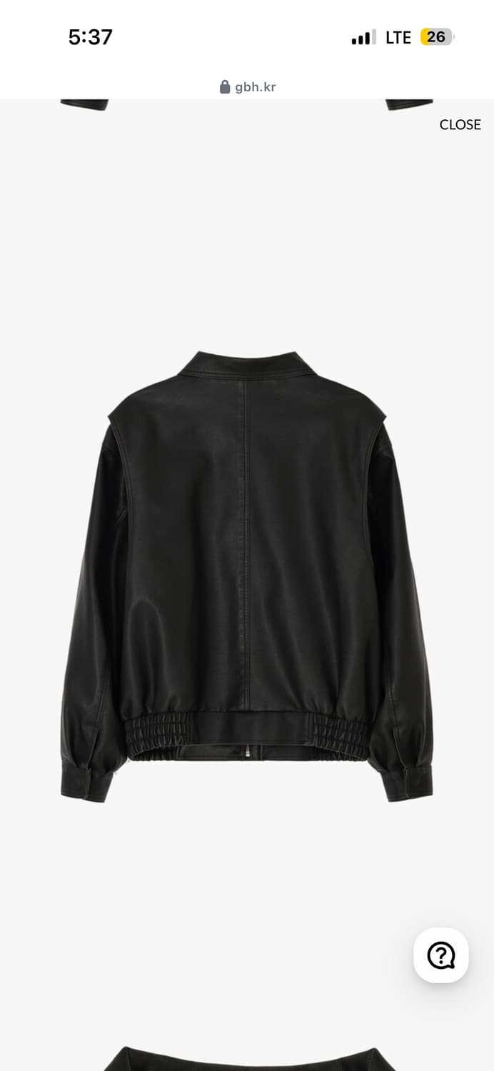 gbh 지비에이치 레더 봄버 자켓 블랙 상품이미지5