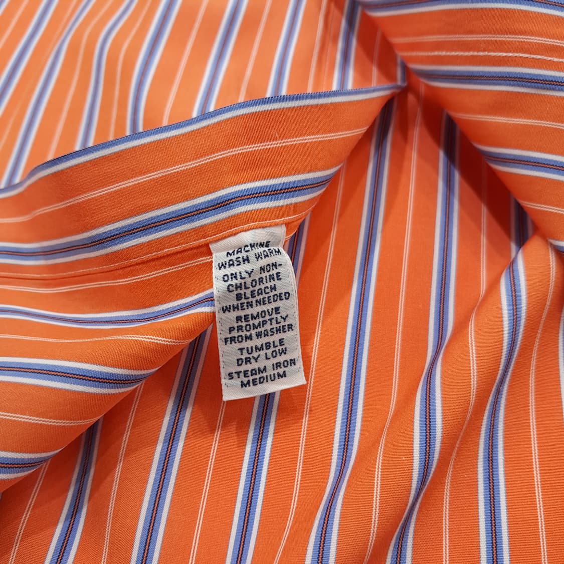 CN920 XL 폴로 랄프로렌 오렌지 스트라이프 긴팔 셔츠 남방 상품이미지7