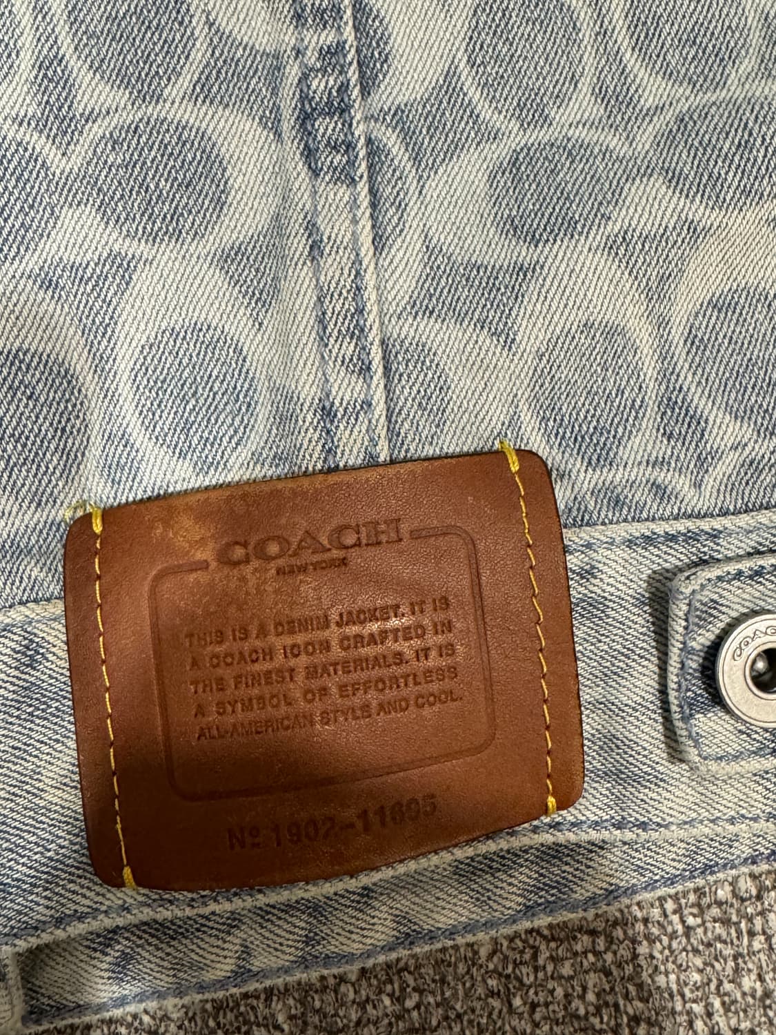 Coach 코치 모노그램 연청 데님 자켓 S 상품이미지7