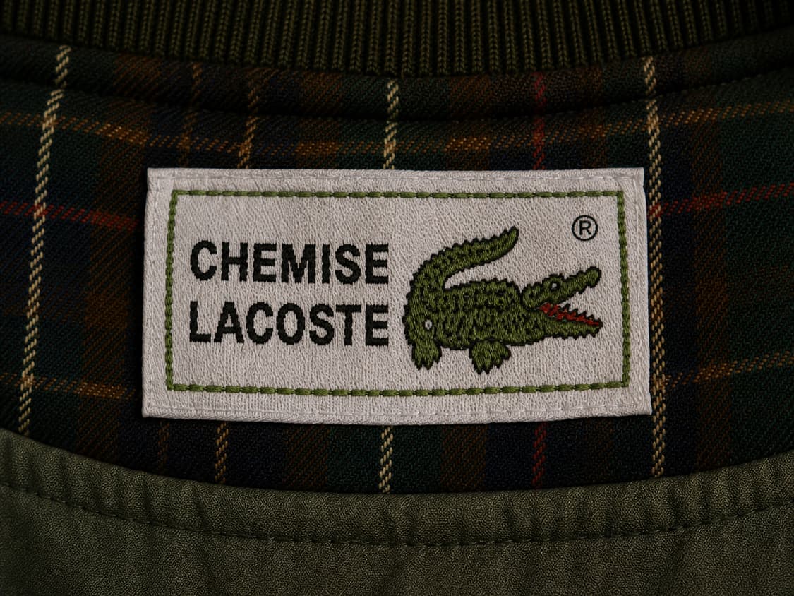 90s CHEMISE LACOSTE 리버시블 체크 블루종 자켓 (L) 상품이미지4