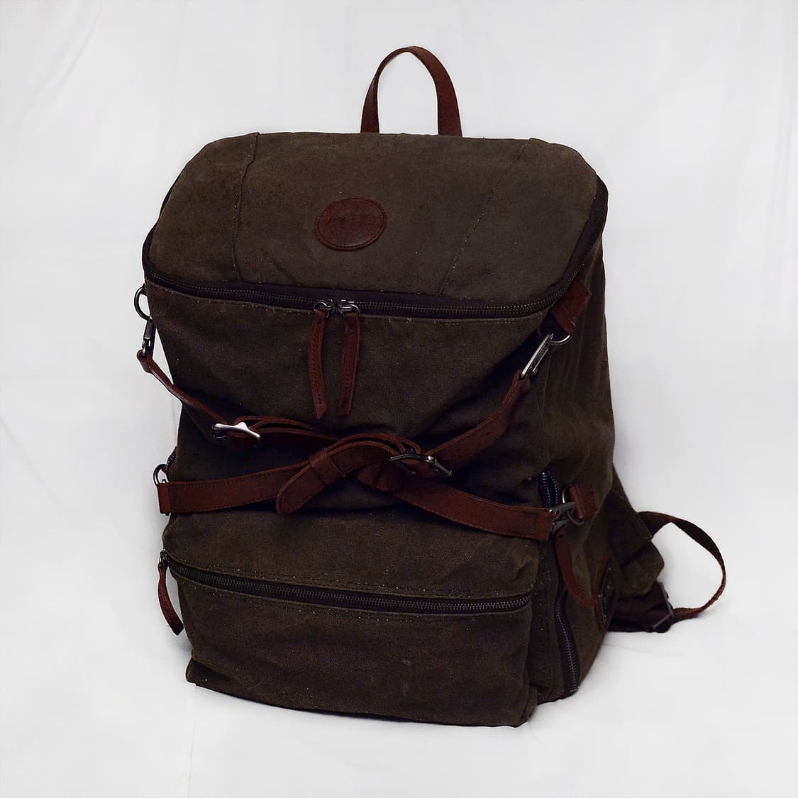 빌포드 (Builford) 익스플로러 왁스캔버스 레더 럭색 백팩 상품이미지1