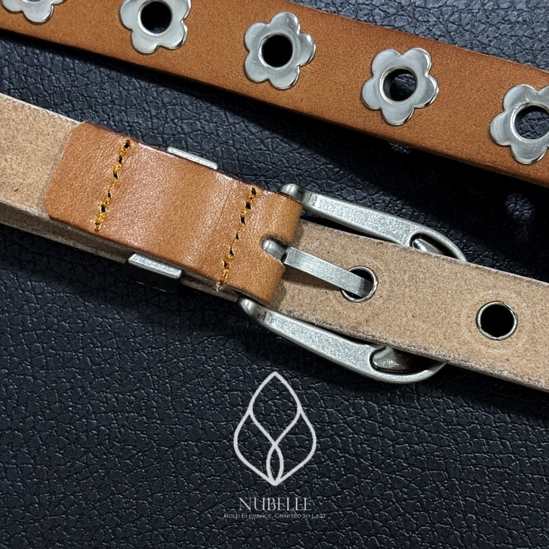 🌗 Flower eyelet belt / 플라워 아일렛 스터드 벨트 상품이미지8