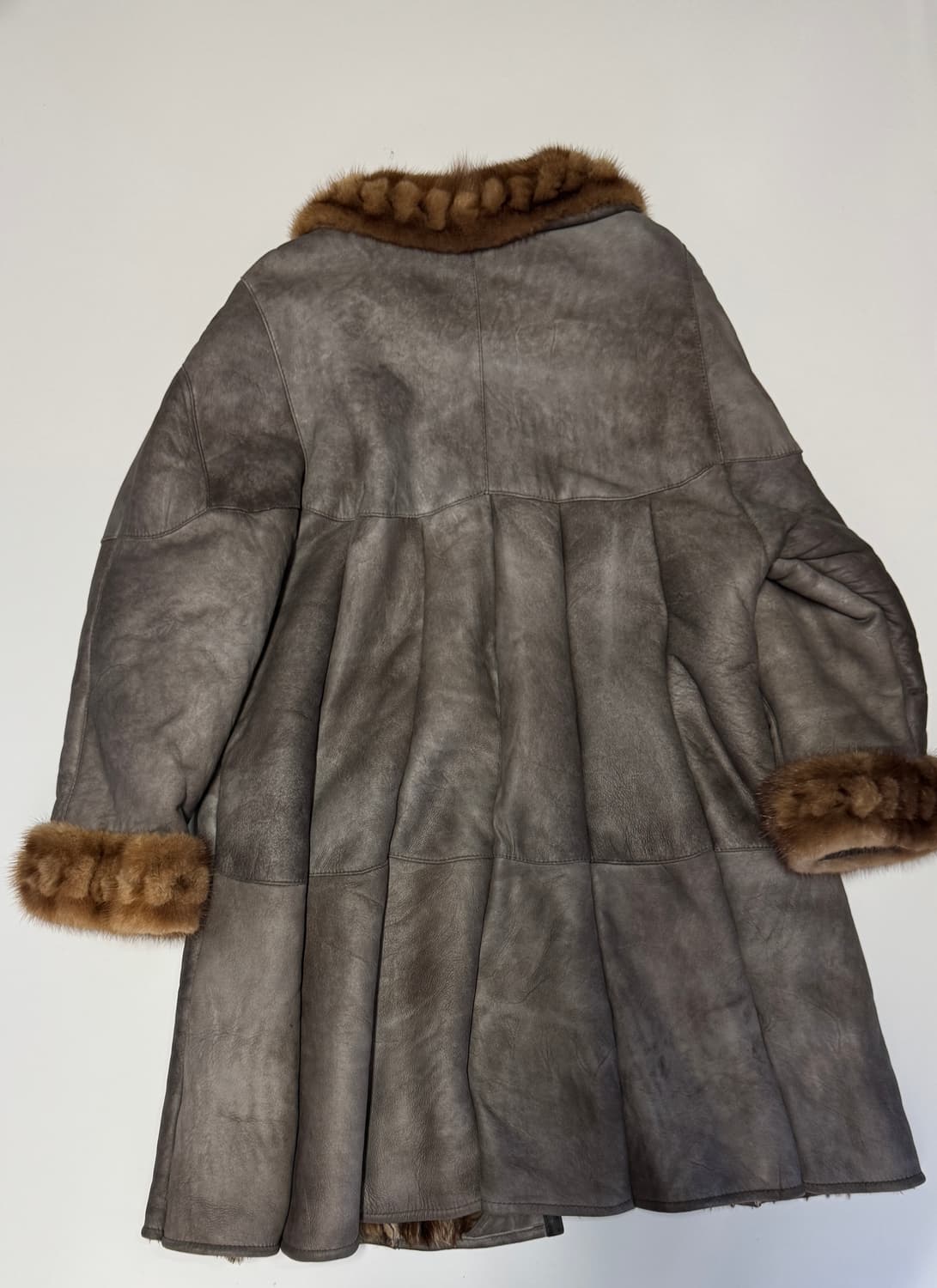 여성 빈티지 리얼 양가죽 양털 무스탕 코트 빈티지 상품이미지2