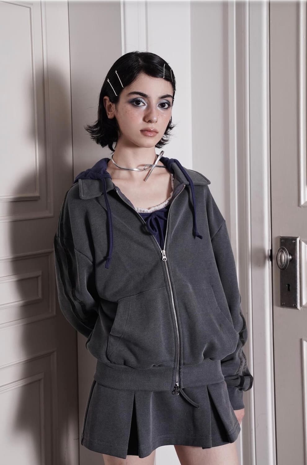 팝시즈 (popsiz) 차콜 집업 상품이미지1