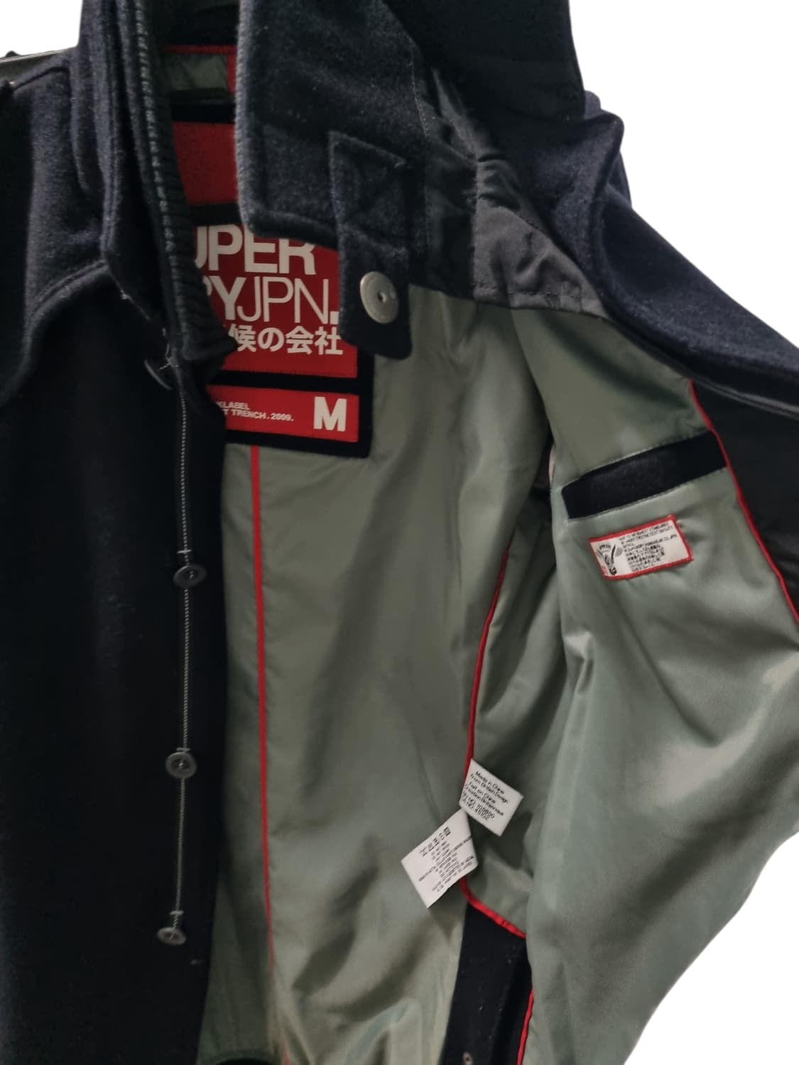 슈퍼드라이 헤비 네이비 울코트 m 상품이미지5