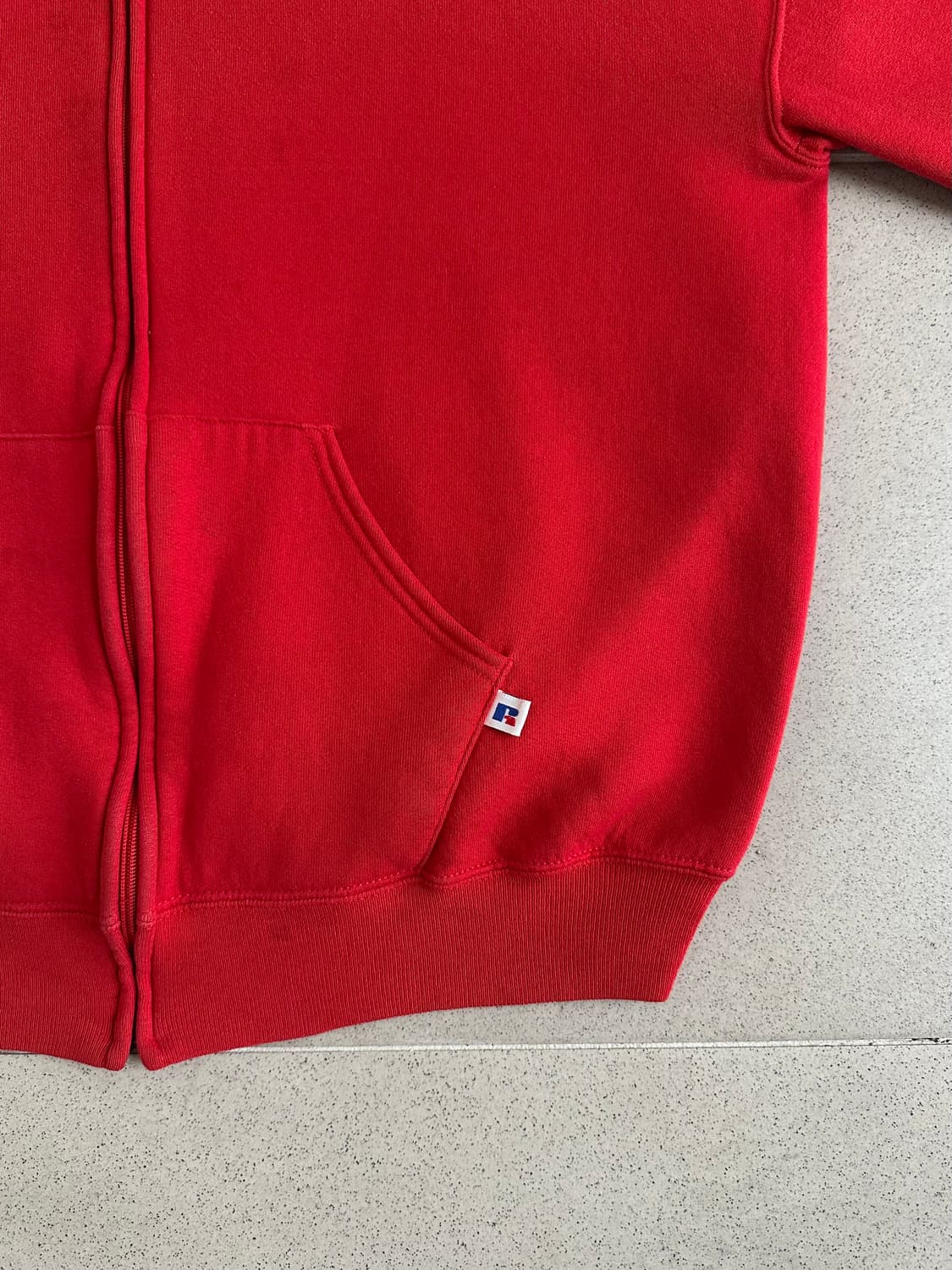 90s 빈티지 러셀 후드집업 레드 XL USA 상품이미지3