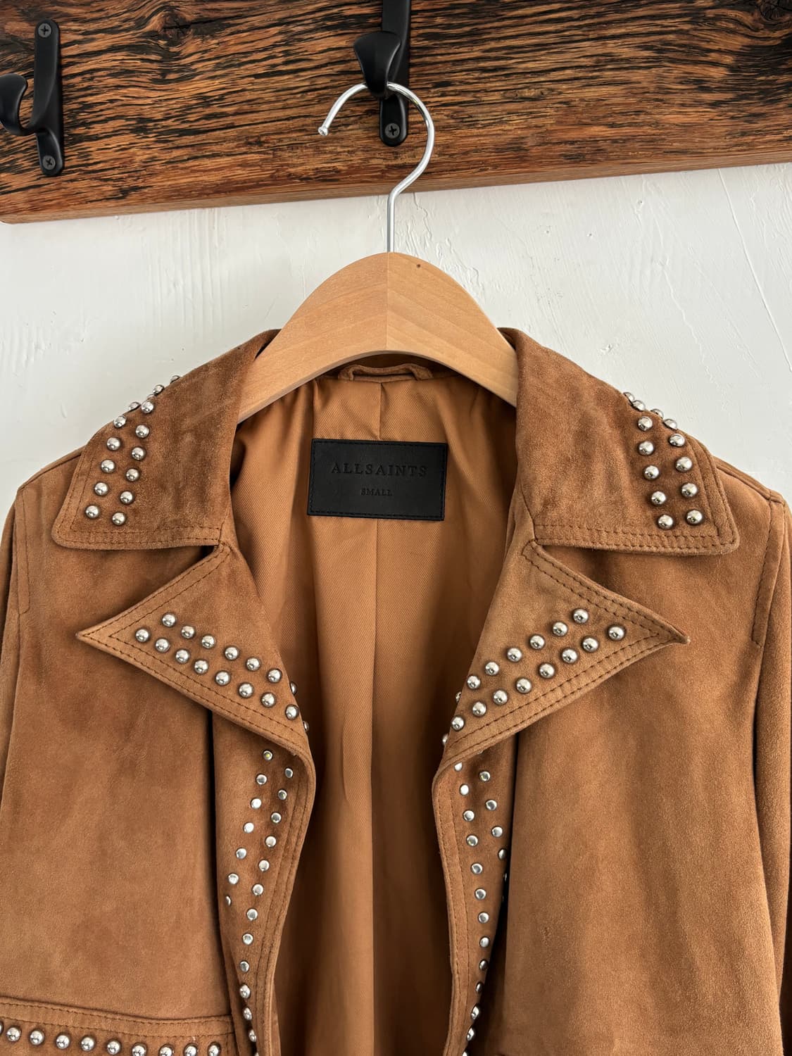 All Saints 올세인츠 브라운컬러 스터드 스웨이드 자켓 상품이미지8