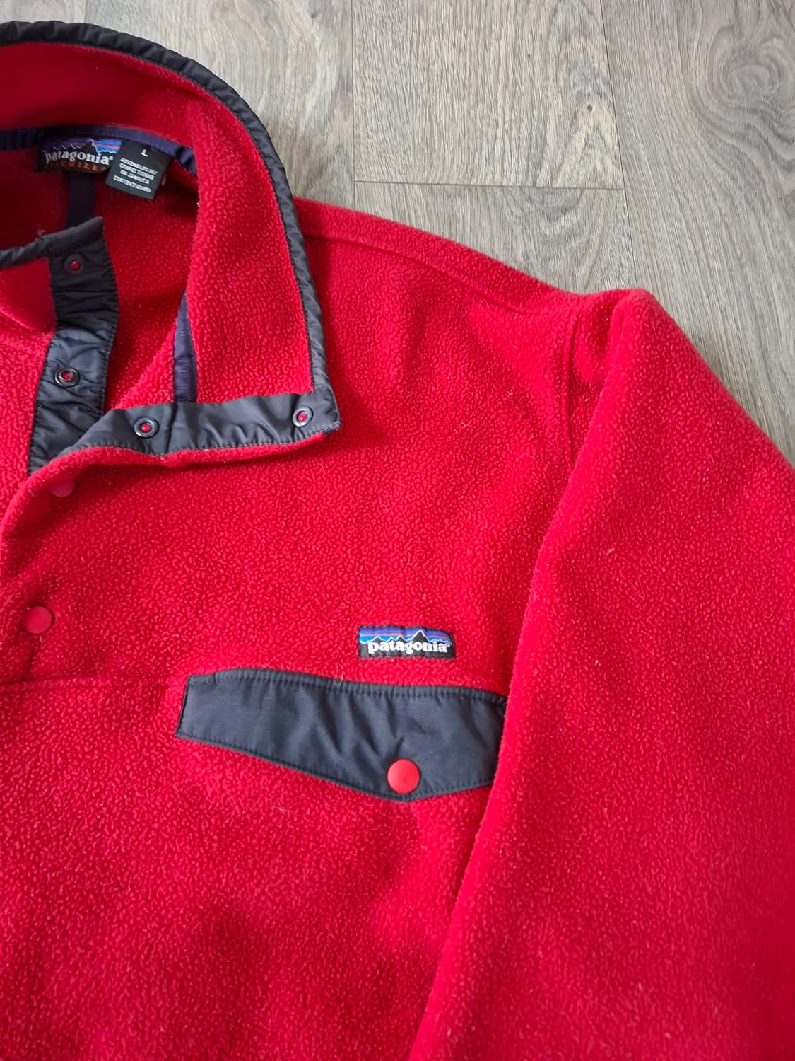 L 90s 자메이카 파타고니아 신칠라 스냅티 플리스 상품이미지2