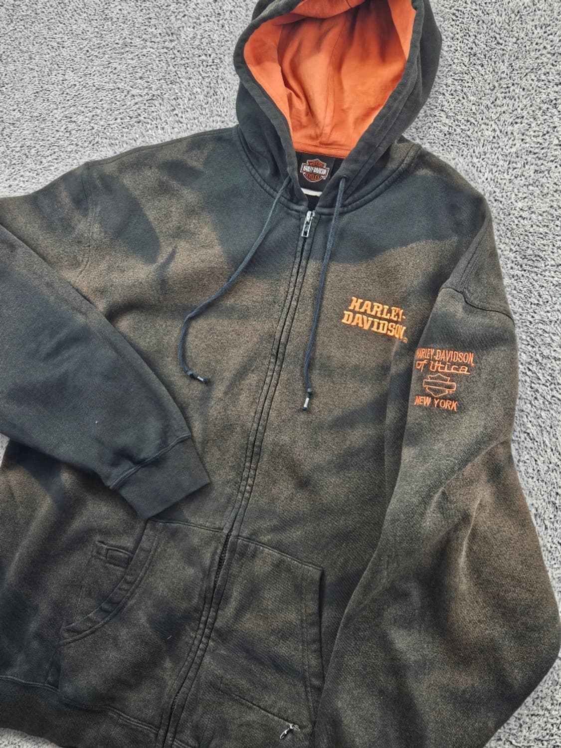 할리데이비슨 다잉워시드 커스텀 스웻 후드집업 (2XL추정) / 11456 상품이미지6