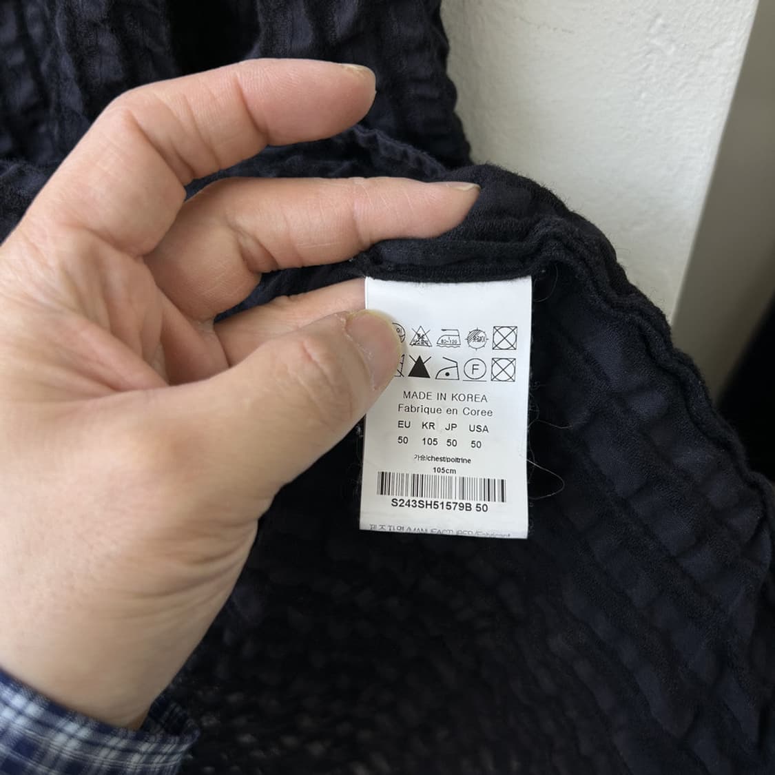 16563 - 솔리드옴므 블랙 반팔 셔츠 상품이미지4