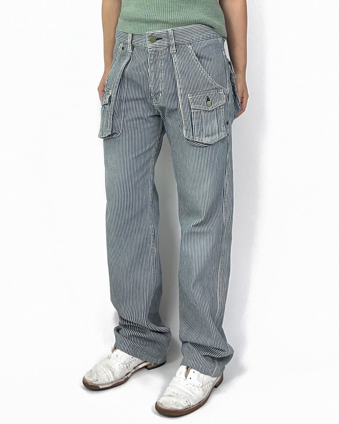OshKosh hickory stripe work pants 상품이미지3