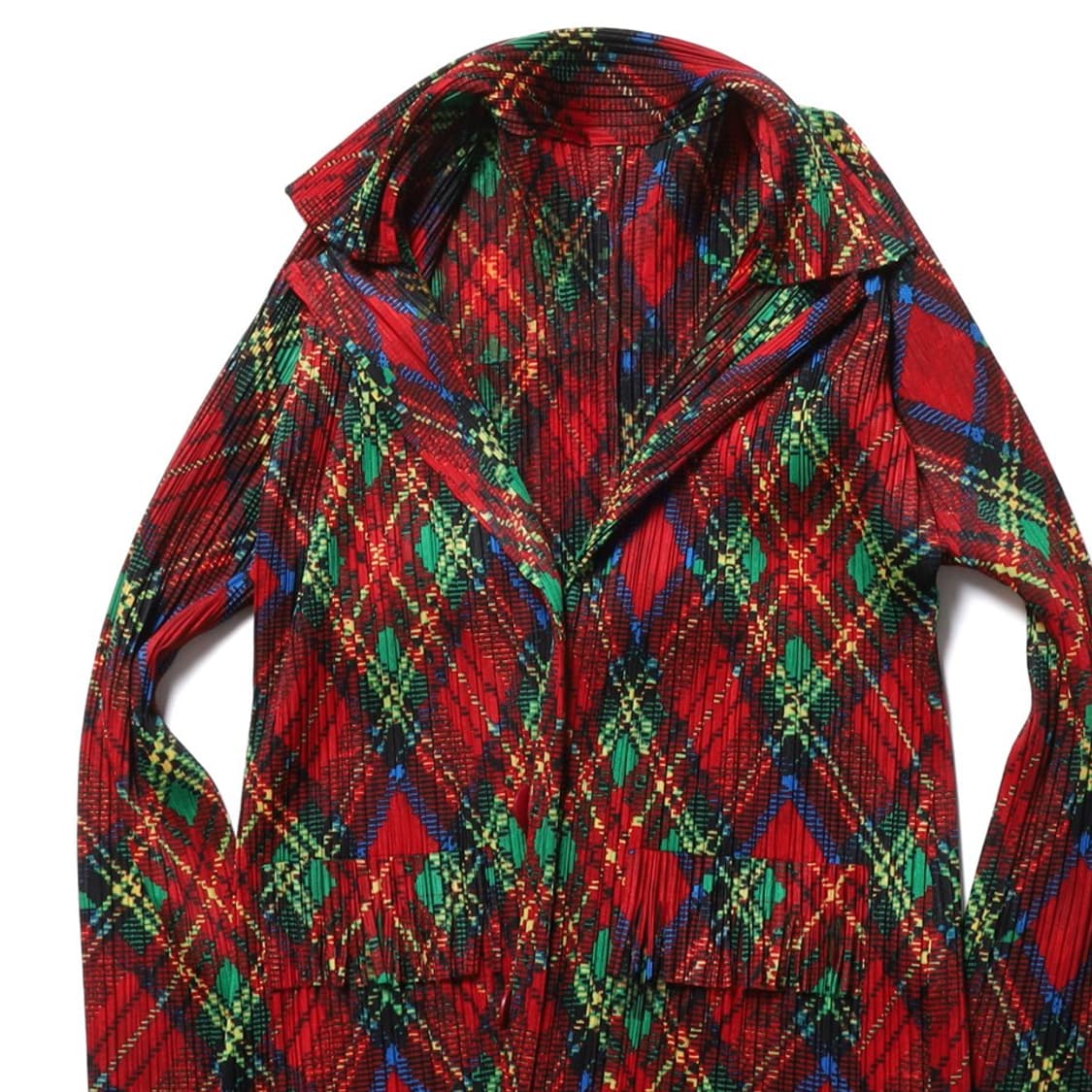 Pleats Please Check Pattern Pleats Cardi 상품이미지2