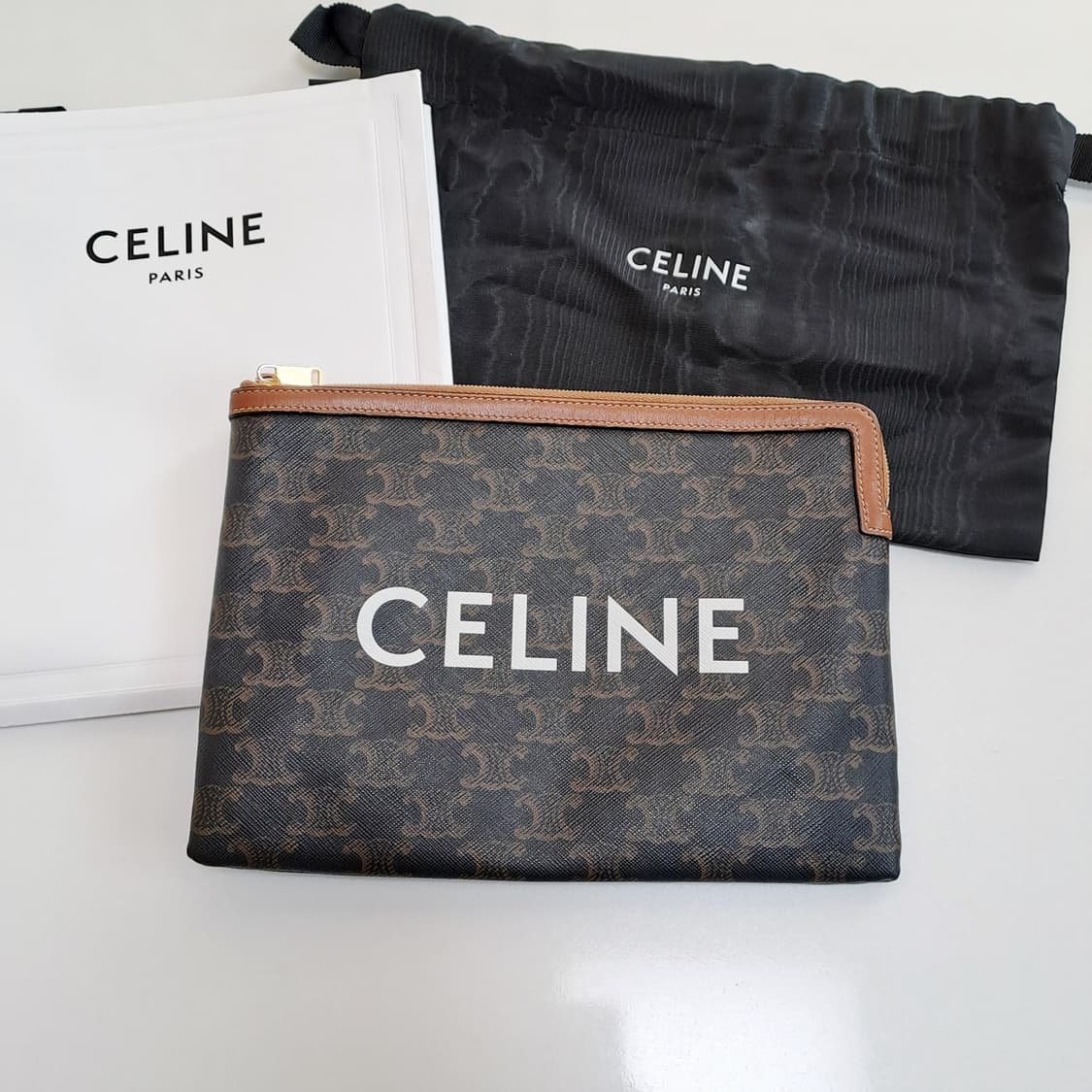 [100%/정품] 셀린느 트리옹프 캔버스 클러치,셀린느파우치,셀린느클러치 상품이미지1