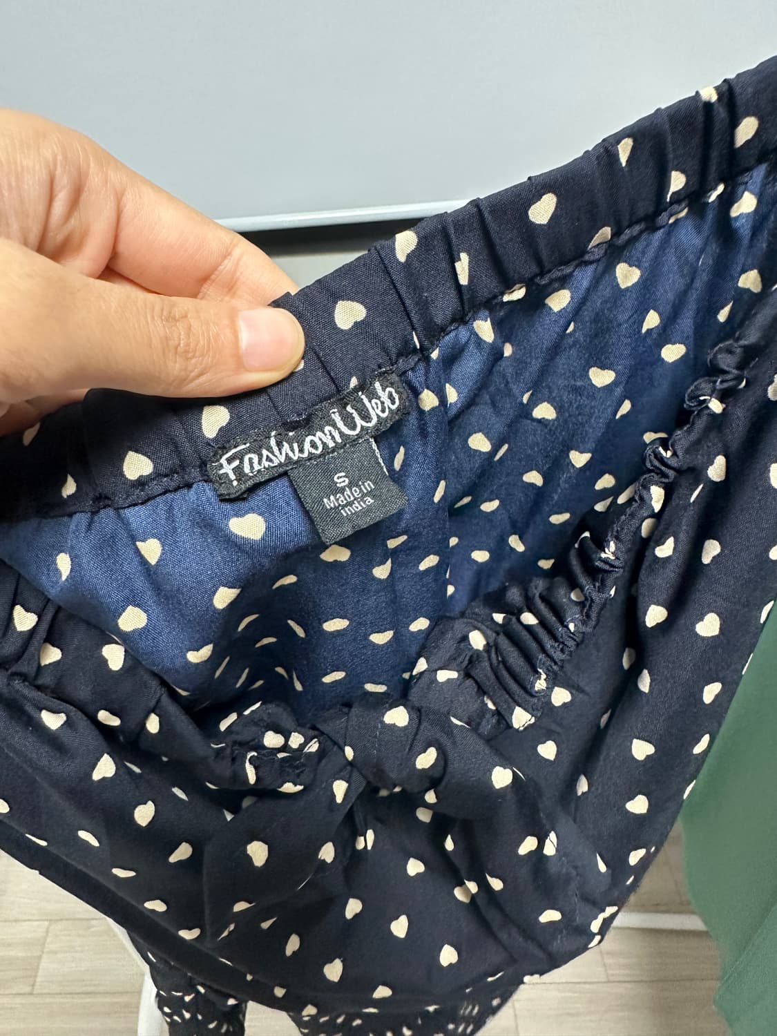 하트 탑 점프수트 네이비 55 상품이미지3