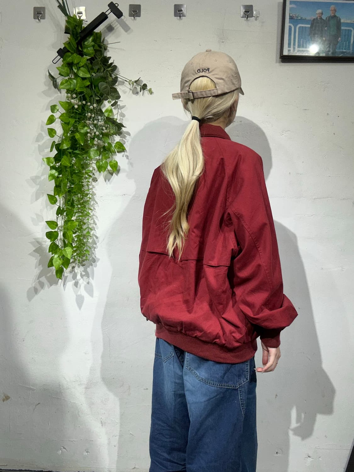 크로커다일 버건디 블루종 자켓 L 상품이미지3