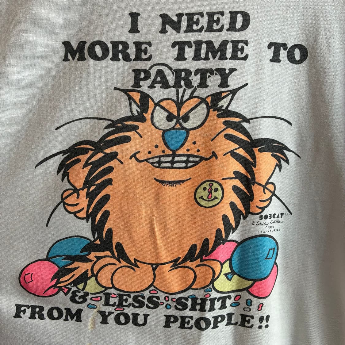 80's Vintage Cat Graphic Tee 상품이미지2