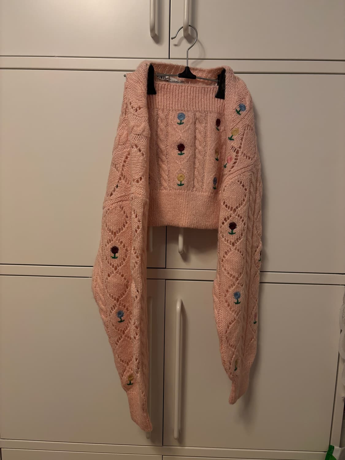 (카리나 착용) 자라 포인텔 니트 암 워머 • 니트 탑 상품이미지1