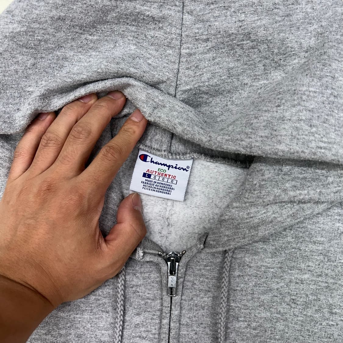 Champion gray hood zip-up 상품이미지6