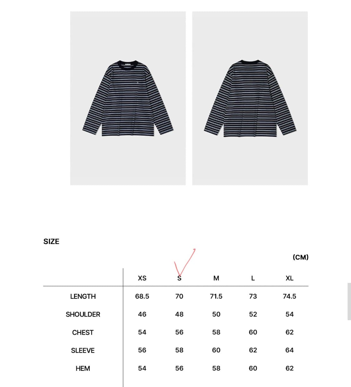 LC로우클래식 스트라이프 롱 슬리브 상품이미지2