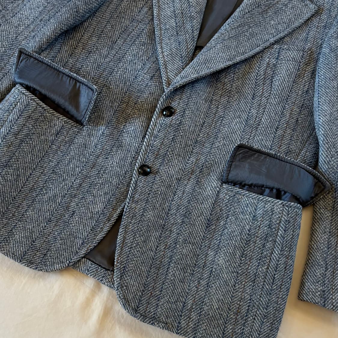 (97) 60s USA A.C & Harris Tweed 울 헤링본 2B 상품이미지4